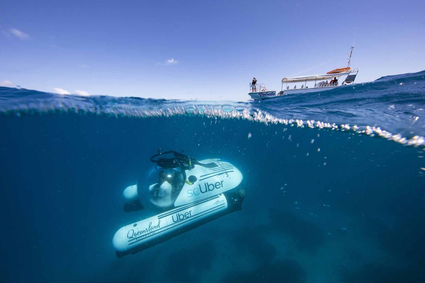 Great Barrier Reef scuber uber submarine brandspur nigeria ridesharing hailing