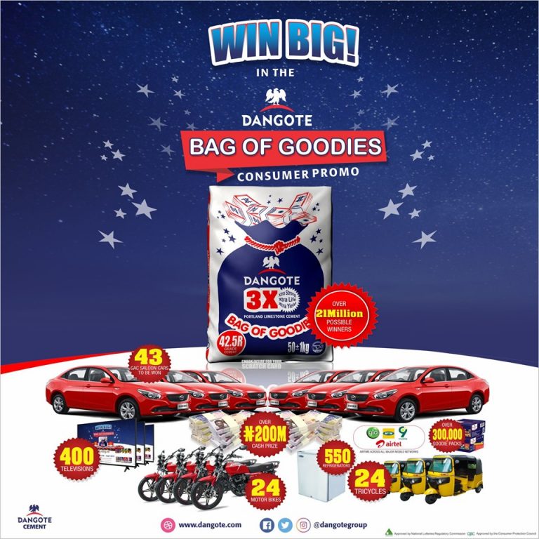 Bricklayers win cars in Dangote Bag of Goodies