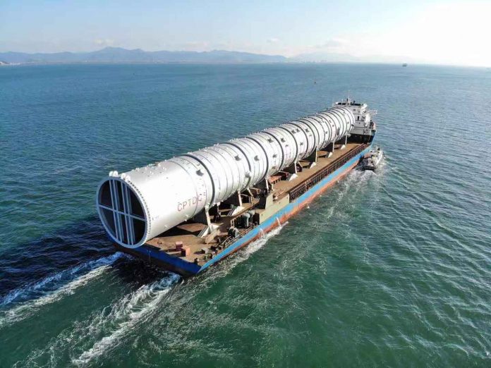 world's largest atmospheric tower Sinopec single-train facility Nigeria's Dangote Refinery Brandspurng