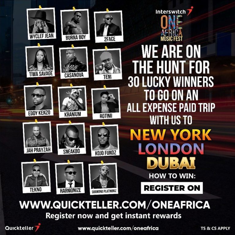 Win an all expense paid trip to New York, London or Dubai! Come party with the Stars!