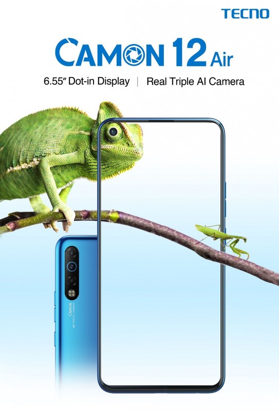 TECNO CAMON 12 Air Offers Youth The Access To The Revolutionary Dot-in Display Smartphone