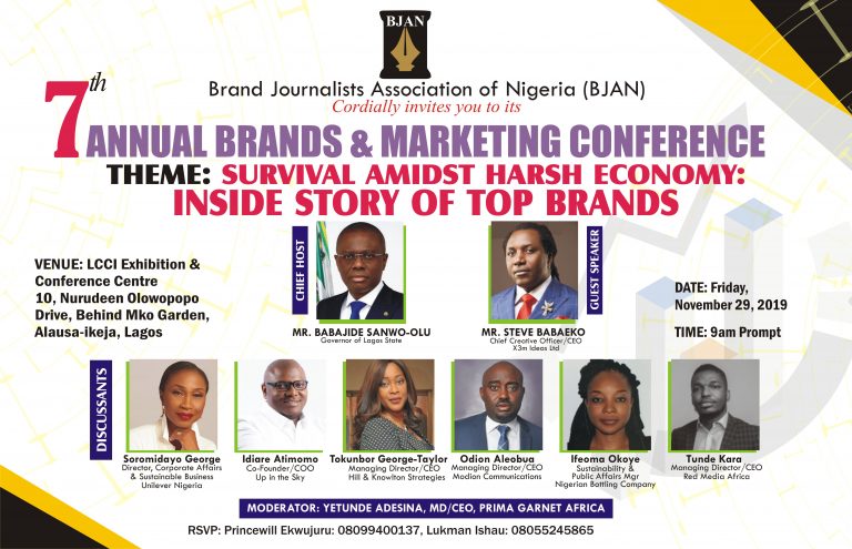 Steve Babaeko, George-Taylor, Others To Speak As BJAN Holds 7th Marketing Conference Nov 29 In Lagos