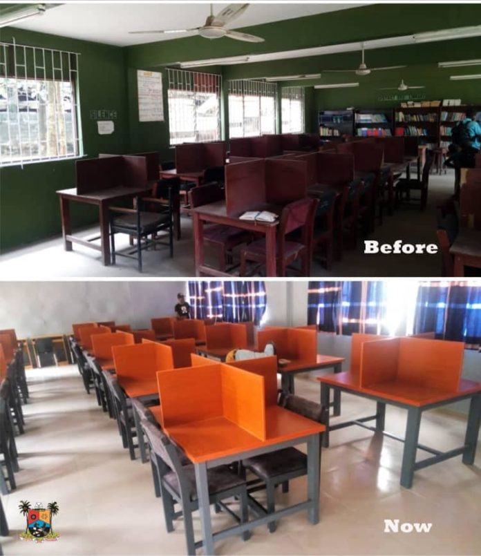 Newly upgraded and equipped Ajayi Crowther Memorial Senior Grammar School library Brandspurng2