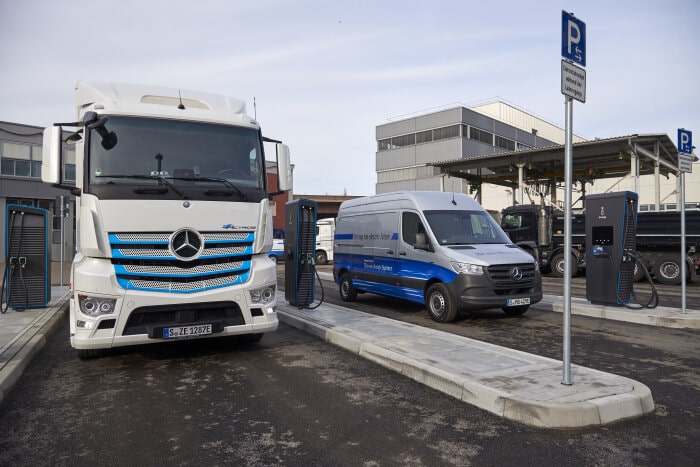 Daimler opens new charging park for electric commercial vehicles