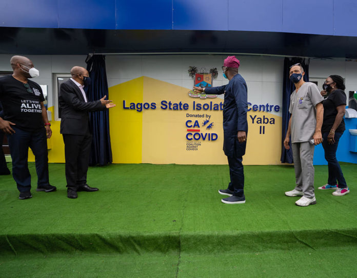 Sanwo-Olu Unveils 150-Bed Isolation Centre Built by CACOVID Brandspurng3