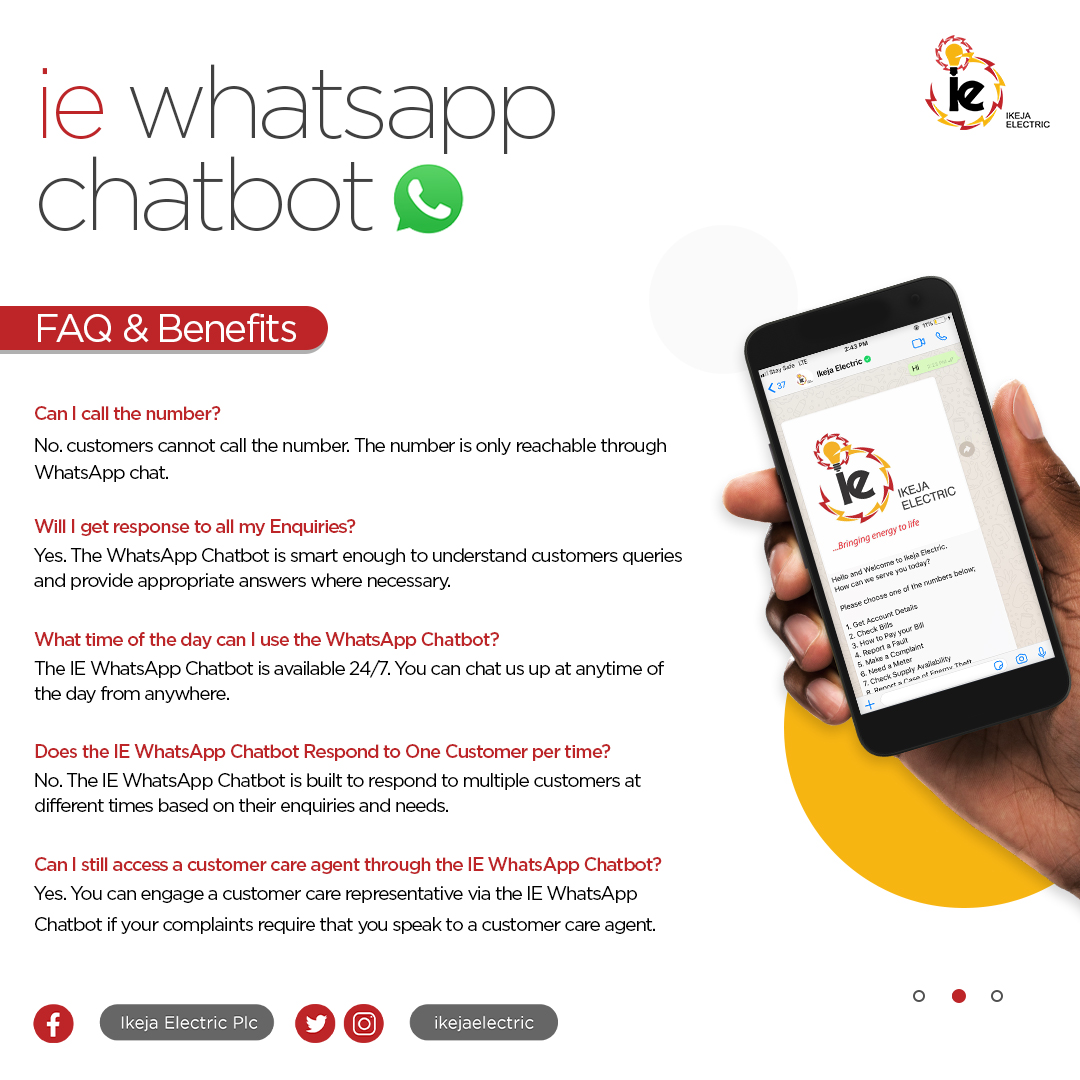 Ikeja Electric Launches WhatsApp Chatbot to Optimise Service delivery, Complaints Resolution