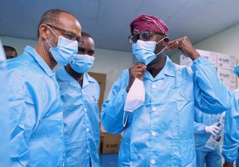 Sanwo-Olu Commissions First Indigenous Medical Face Mask Factory in Lagos