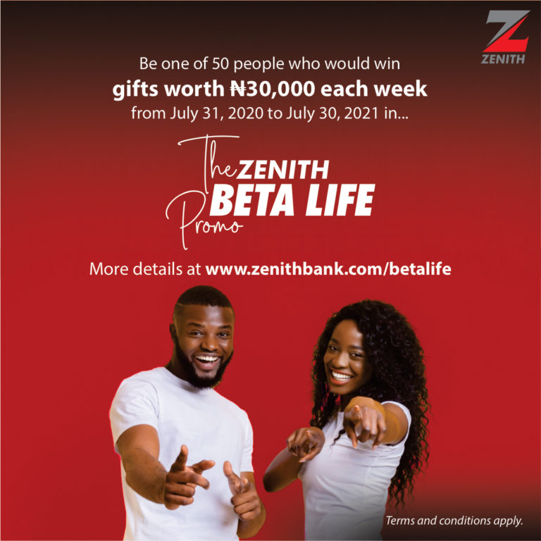 Zenith Bank Rewards Customers with Massive Giveaways In The “Zenith Beta Life” Weekly Promo