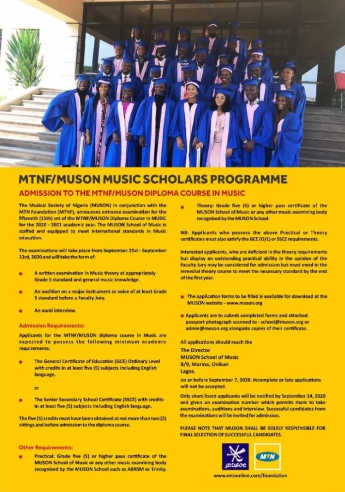 muson scholarship MUSON, MTN Foundation, MUSON Scholarship Programme,