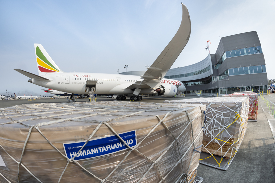 Boeing and Ethiopian Airlines Partner on their 40th Humanitarian Delivery Flight