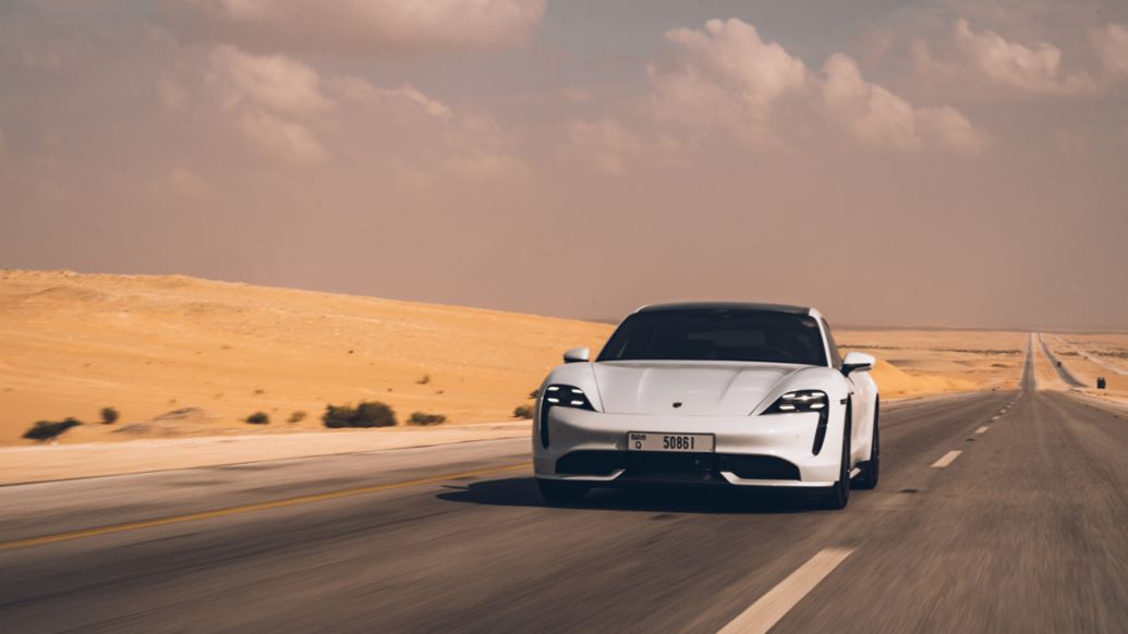 Porsche Taycan electrifies Dubai’s Burj Khalifa, the world’s tallest building