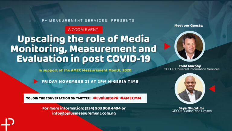 P+ Measurement Services pushes AMEC Measurement Month Campaign in the Nigerian PR Industry