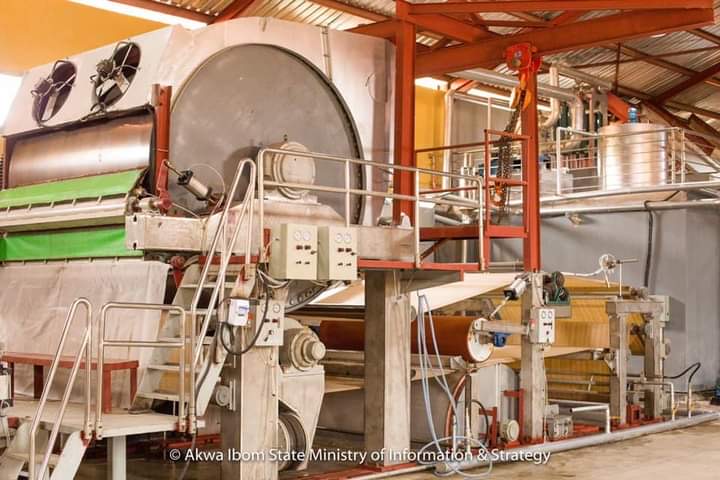Akwa Ibom Govt Earmarks More Trainings For Youths, Inaugurates Tissue Paper Factory