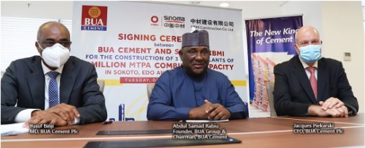BUA Cement signs contract to build 3 Plants in Adamawa, Edo and Sokoto Brandspurng1