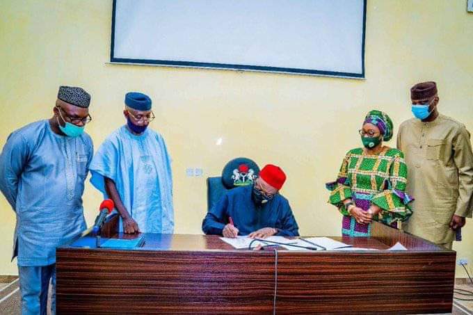 Kayode Fayemi signs Compulsory Treatment and Care for Child Victims of Sexual Violence Bill 2020 into Law.