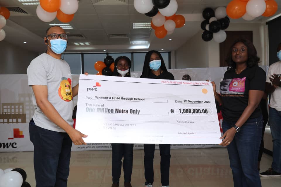 PwC Holds Annual Walk for Charity; Donates N5m to 5 Selected Charities Brandspurng