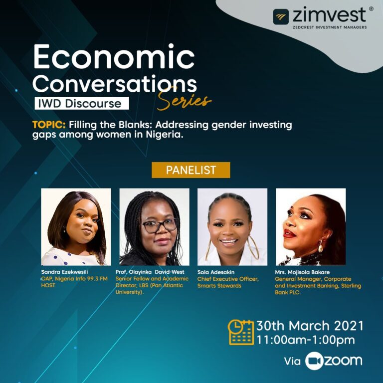 David-West, Bakare, Adesakin, Ezekwesili Headline Second Edition Of Zimvest Economic Conversations