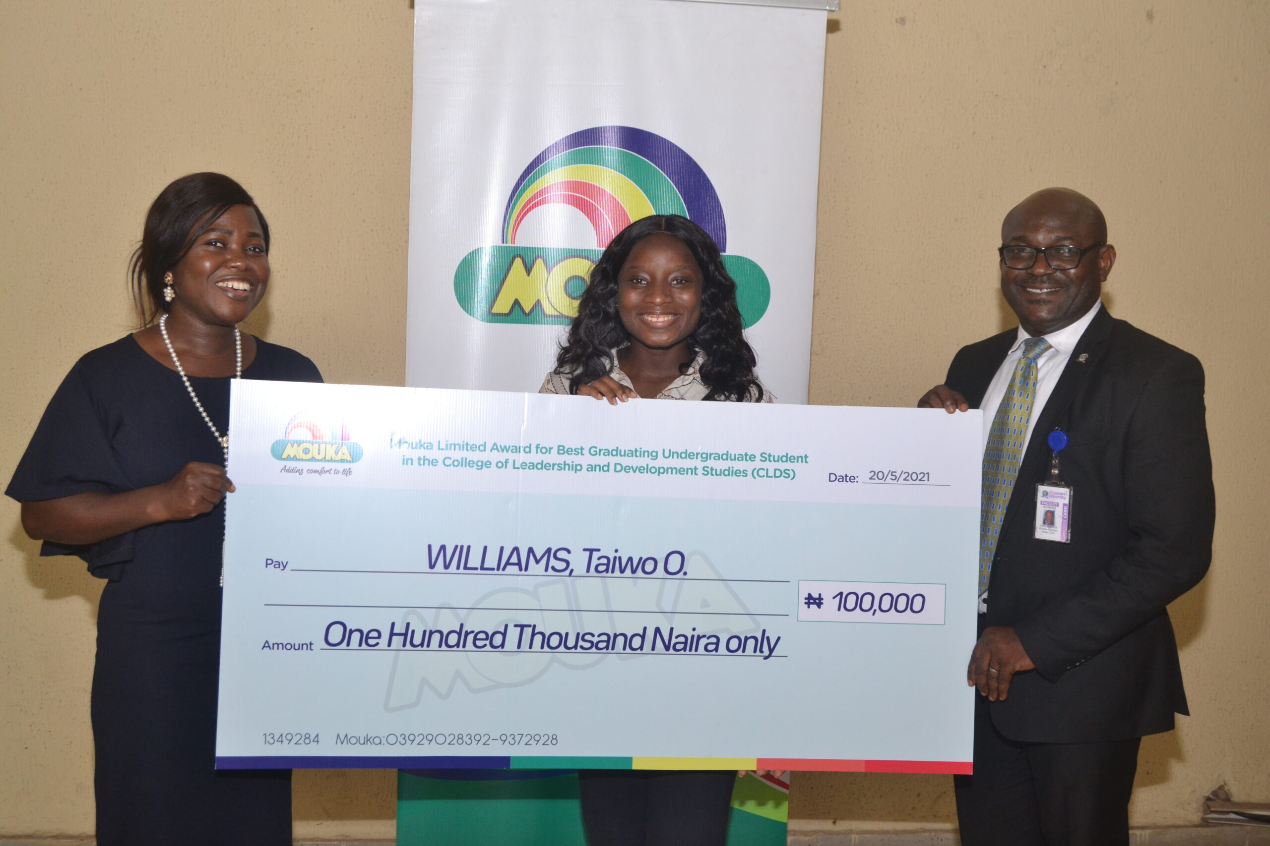 Mouka Rewards Best Graduating Students Of Covenant University-Brand Spur Nigeria
