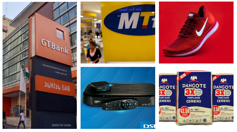 Nike, Dangote, MTN, DSTV and GTBank Ranked Most Admired Brands in Africa