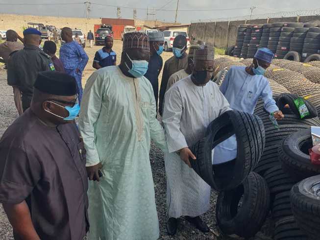 SON Confiscates Stuffed Substandard Tyres Worth About N600 Million