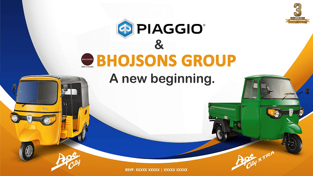 Piaggio, Bhojsons Partner on 3-Wheeler Distribution