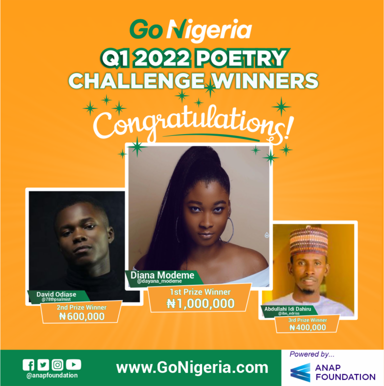 Winners Emerge In The GoNigeria 1st Quarter Digital Poetry Challenge