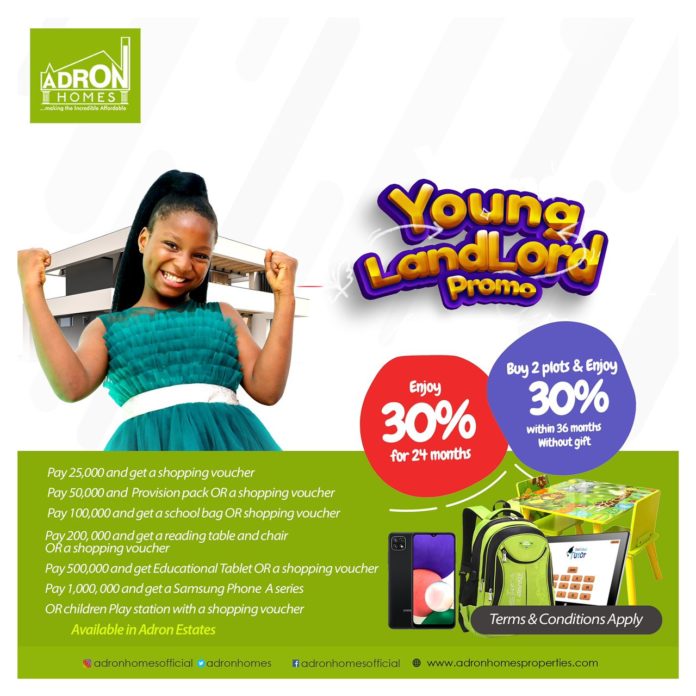 Adron Launches, ‘Young Landlord’ Home Plan For Children