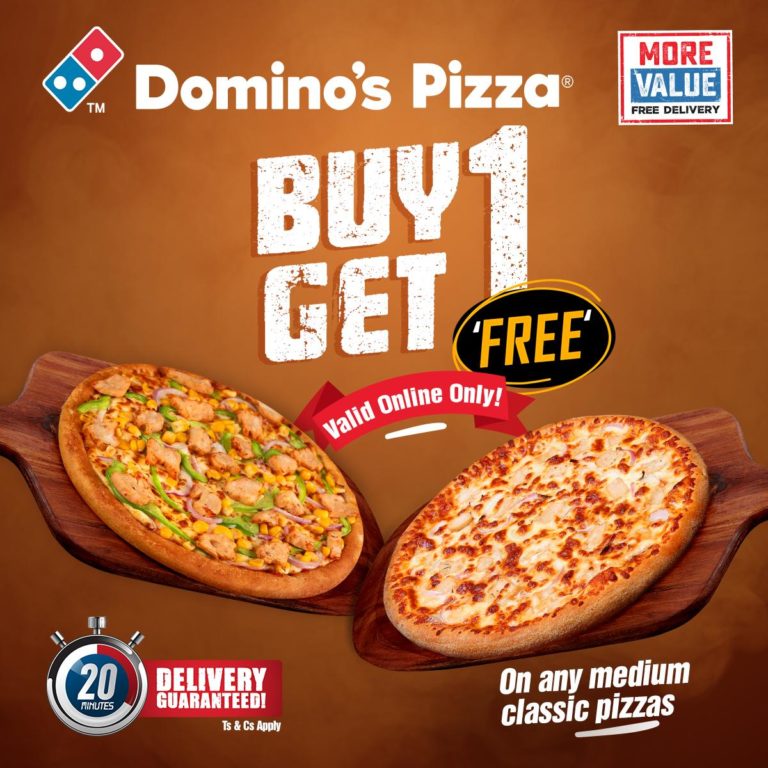 Double Cheesy Chills With The Domino’s Pizza Online Buy One Get One Free