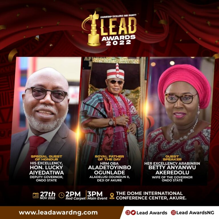 Betty Akeredolu, Deji Of Akure Others To Grace 2022 Lead Awards