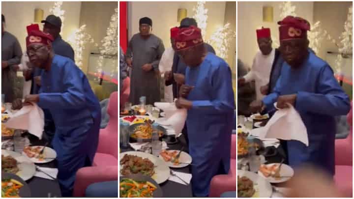 VIDEO: Tinubu Dances To Kizz Daniel’s Popular Hit BUGA After Chatham House Meeting