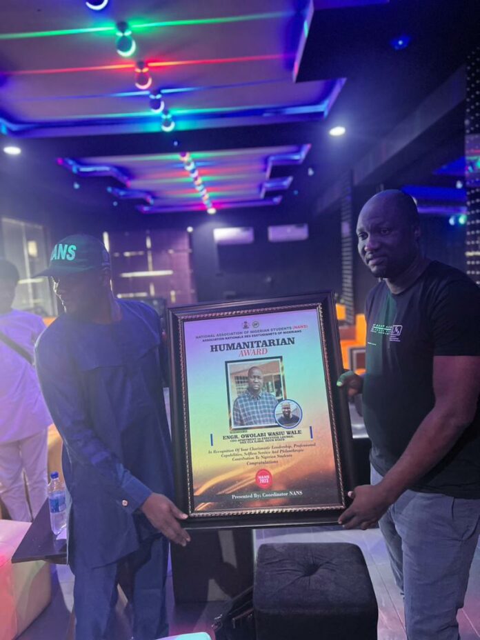 NANS Honours CEO, Owosquare Integrated Rescources , Engineer Wale 