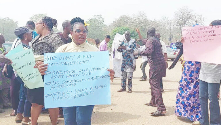 MAPOLY Workers Protest Non-Payment Of Three Months Salaries