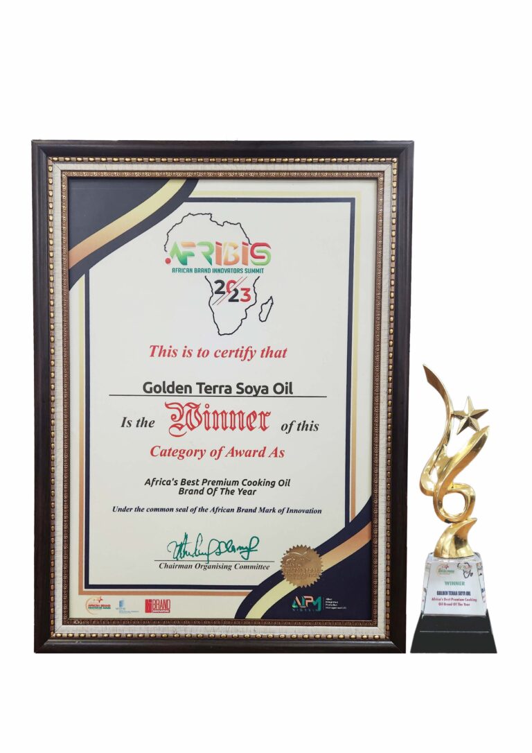Golden Terra Oil Wins Best Cooking Oil Brand At African Brand Innovation Summit