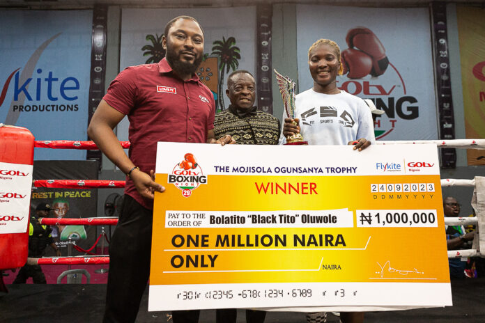 GOtv Boxing Night: Black Tito Breaks Male Monopoly Of Best Boxer Award