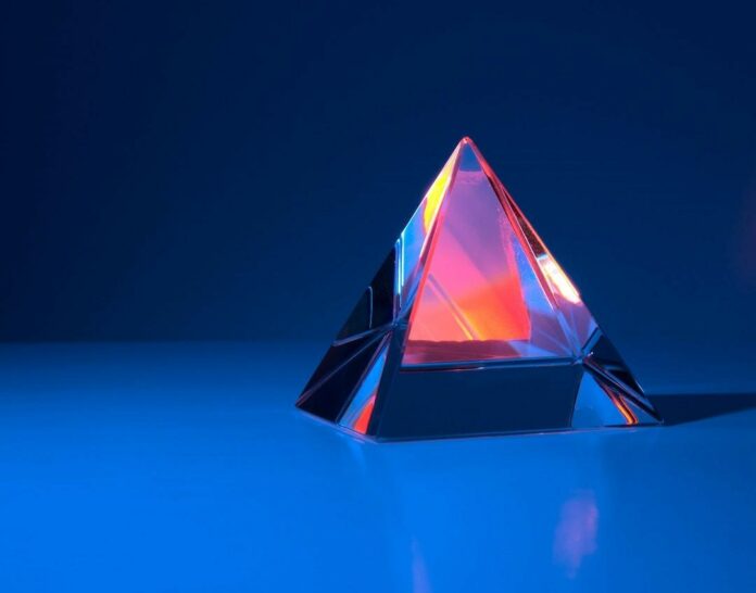 A glass pyramid.