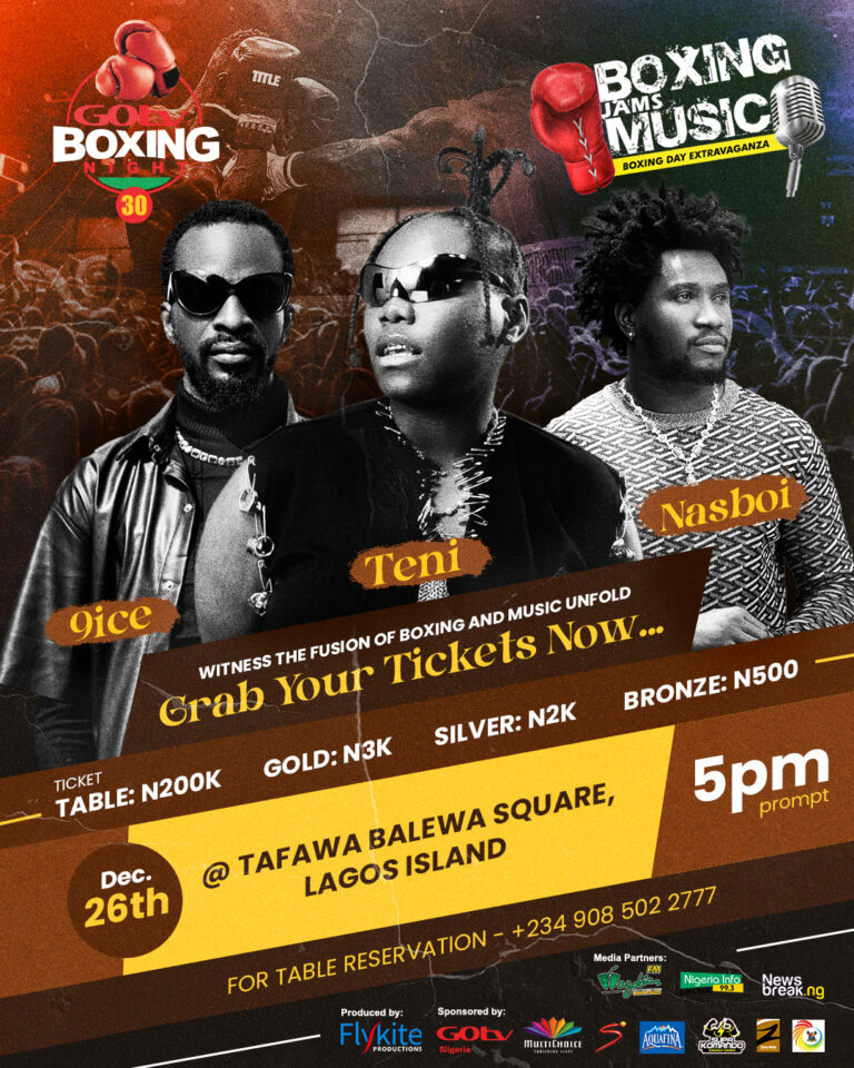Teni, 9ice, Nasboi To Perform Live At GOtv Boxing Night 30