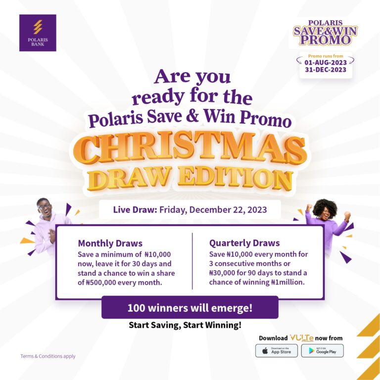 Excitement Builds As Polaris Bank Prepares For Christmas Save & Win Draw