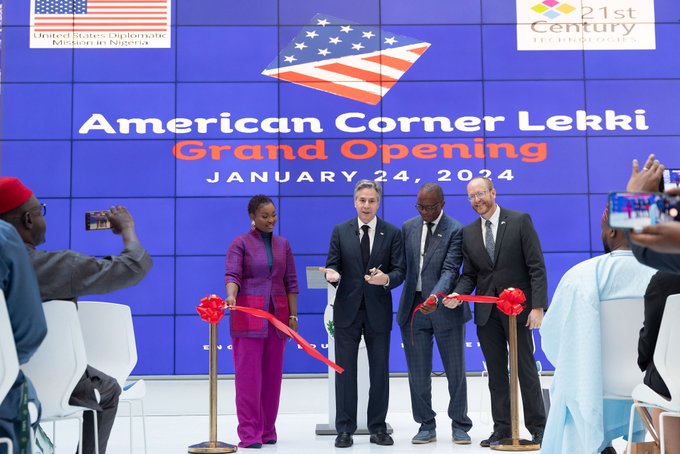 Secretary Blinken Unveils Lekki's 'American Corner'