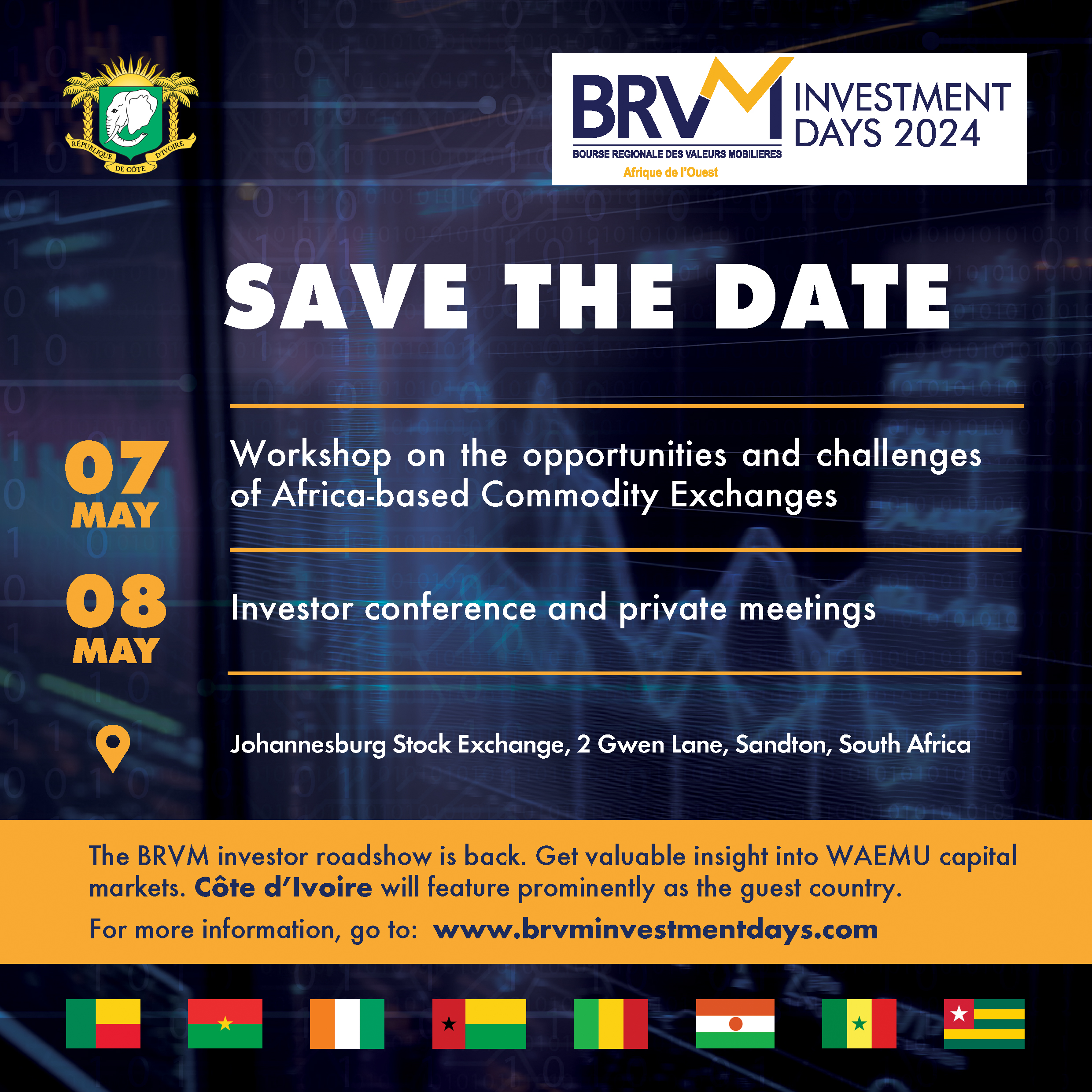 BRVM Investment Days Roadshow Returns To Johannesburg
