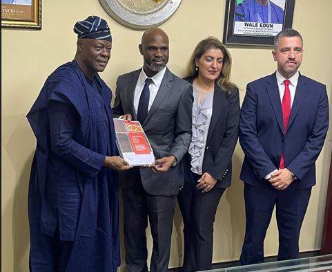 PHOTO NEWS: Finance Minister, Wale Edun Receives Non-Alcoholic Industry Report