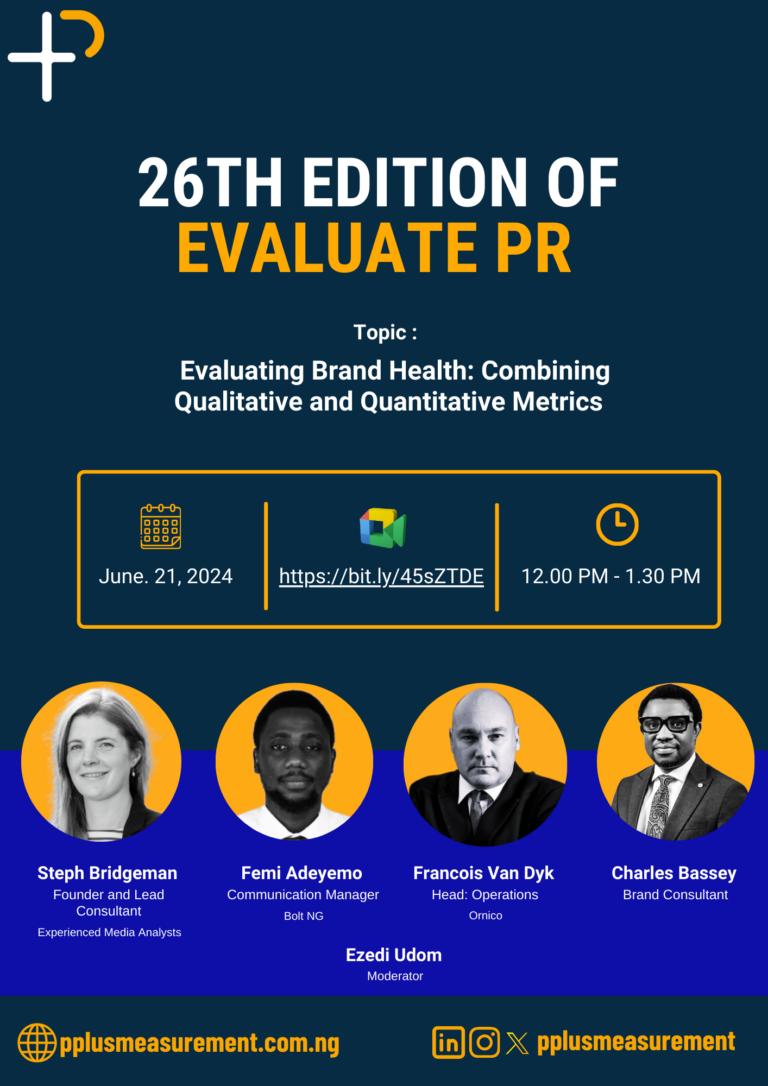 “Global PR Experts Unite For 26th #EvaluatePR Event on Brand Health Metrics”