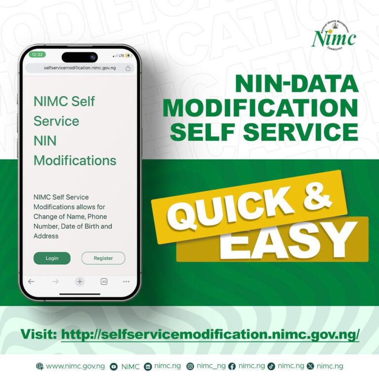 NIMC Launches NIN-Data Modification Self Service To Ease Traditional Process