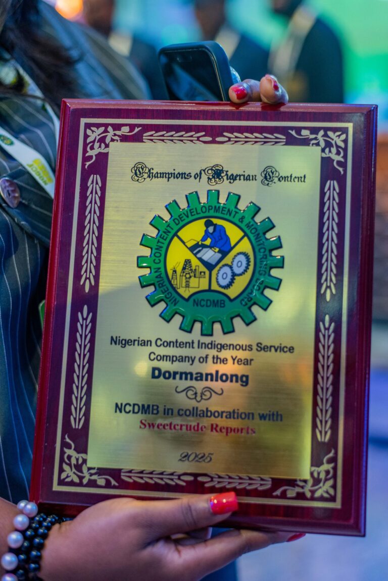 Dorman Long Engineering Lauded “Nigerian Content Indigenous Service Company Of The Year” By NCDMB At NOGOF 2025