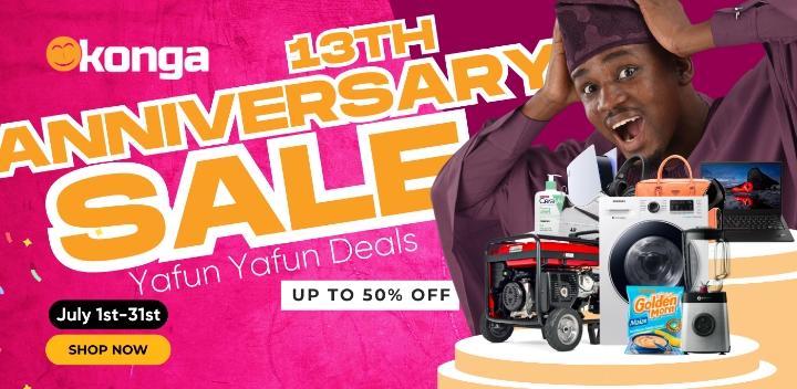Konga Celebrates 13 Years Of Transforming E-Commerce In Nigeria With Month-Long ‘Yafun Yafun Deals’ Anniversary Sale