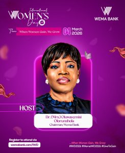 Wema Bank Announces 2026 International Women’s Day Celebration With Focus On Empowering Women