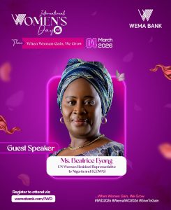 Wema Bank Announces 2026 International Women’s Day Celebration With Focus On Empowering Women