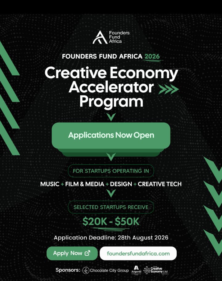 Chocolate City Group’s Founders Fund Africa Opens Applications For Inaugural Creative Economy Accelerator Programme