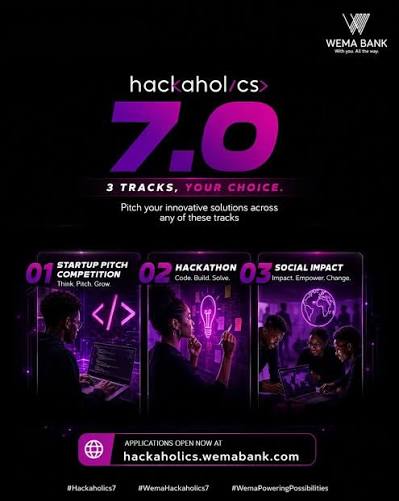 Wema Bank Opens Applications For Hackaholics 7.0 To Support Nigerian Tech Innovators In 2026