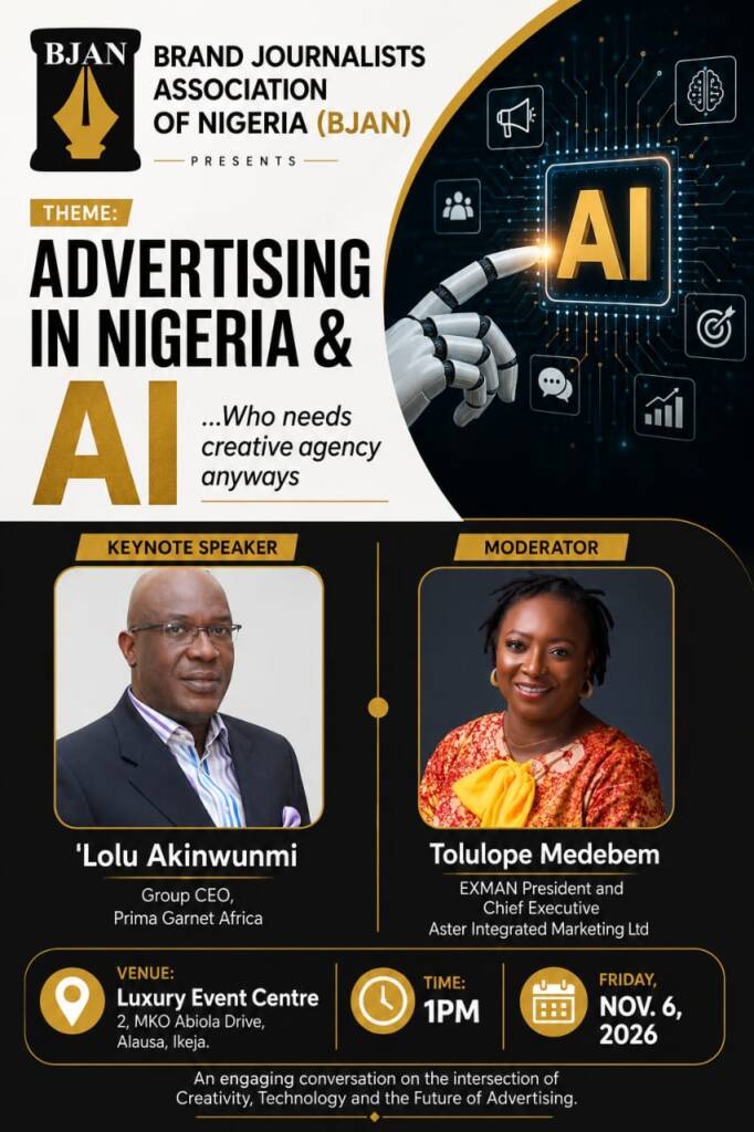 BJAN Sets November Conference To Tackle AI’s Impact On Nigeria’s Advertising Industry