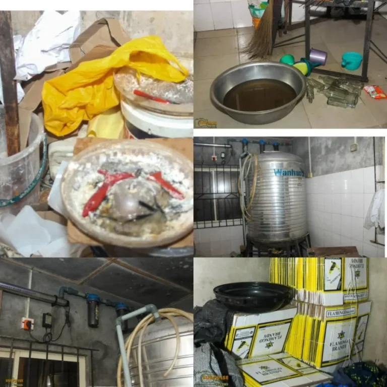Suspected Fake Wine Factory Sealed In Lagos As Police Arrest 48-Year-Old Man